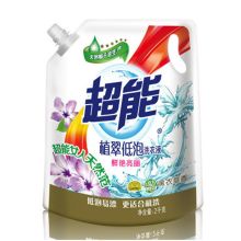 超能 2Kg 植萃低泡洗衣液袋装 白色（单位：袋）