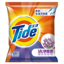 汰渍 洁净薰香薰衣草香氛洗衣粉 508g 单位：袋