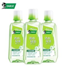 黑人 DARLIE 清心绿茶漱口水套装500ML*3 清新口气温和洁净 新老包装随机发放 