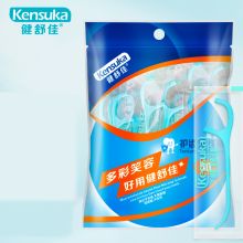 健舒佳 KENSUKA 洁齿牙线棒细滑纤维圆线高拉力耐用 独立包 50支/包 新老包装随机发货 