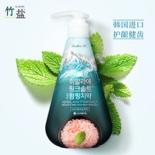 LG竹盐 喜马拉雅粉盐派缤按压式牙膏 285G 粉盐薄荷