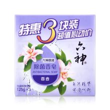 六神 百合 香皂 植物精华 通用规格,125g*3