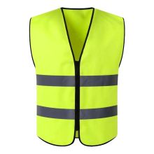 克鲁尼 拉链式 反光背心 荧光黄绿色汽车交通安全警示马甲（单位：件）