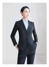 自由创 冬装外套 厨房人员工作服 中码 黑色（单位：件）