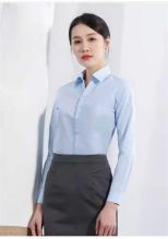自由创 长袖上衣 厨房人员工作服 中码 浅蓝色（单位：件）