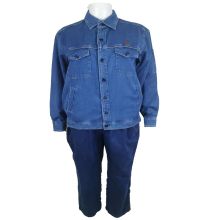 虎邦世家 150-195 纯棉牛仔春秋季工作服套装 (单位:套)