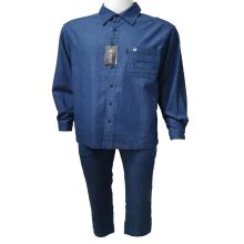 虎邦世家 150-195 全棉牛仔夏季工作服套装 (单位:套)