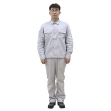 燕舞 JZYGJ2017NQJ1007 XL码 防静电夏季长袖工作服 男女同款 LOGO定制 浅灰色 (单位：套)