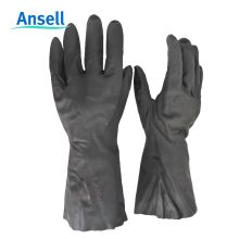 安思尔Ansell 29-865 氯丁橡胶手套 9码 舒适吸汗耐腐蚀 1副装 黑色(单位：副)