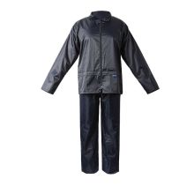 博迪嘉 CN084W 多功能雨衣PVC涂层防风防雨套装S-3XL  藏青色(单位：件）