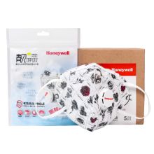 霍尼韦尔 D7051V-RS1 KN95靓呼吸防尘耳带式带阀口罩 凡尔赛玫瑰男女骑行(5只装) (单位：盒)