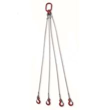 多来劲 四腿钢丝绳索具 4.2T×2m 80级眼形带舌吊钩 218140402 单位：个