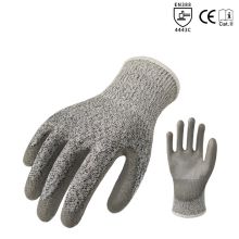 汉得乐/handlike HPPE+PU5级 防割手套 防切割防割机械维修作业手部防护YC 灰色