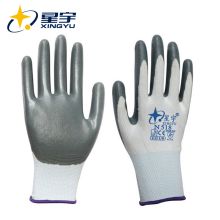 星宇 XINGYU 劳保手套 丁腈浸胶手套 防滑耐磨防油防滑耐酸碱防护手套 工作劳防手套N518灰色12副