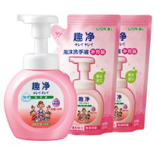 狮王 趣净泡沫洗手液(水润抑菌)爽肤香套装（瓶装250ml+替换装200ml*2）（单位：套）