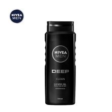 妮维雅 500ml 男士深黑DEEP矿泥醒体粉盒沐浴液（去角质） 黑色（单位：瓶）