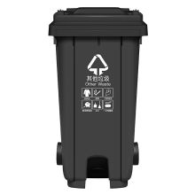 美家日记 120L 脚踏式厨余垃圾桶 灰色（单位：个）