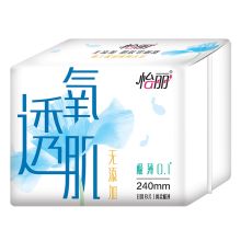 怡丽 240mm 新素肌感洁菌零敏棉柔纤巧日用卫生巾 10片（单位：包）
