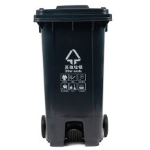 科力邦 KB1068 大号加厚脚踏垃圾桶商用分类垃圾桶塑料环卫垃圾桶带盖 100L 灰色 单位：个