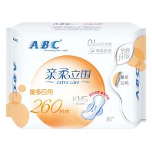 ABC K85亲柔立围量多日用加长260mm 卫生巾 YC 8片