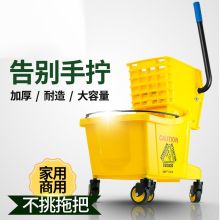 阿斯卡利 单榨头+挡水板 挤水桶商用洗拖地桶 黄色（单位：组）