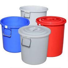 国产 SL-258369 50L 大号加厚带盖塑料水桶 红色（单位：个）