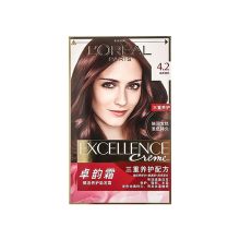 欧莱雅 卓韵霜赋活养护染发霜深赤褐色 4.2号 172ml 单位：盒