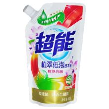 超能 植翠低泡鲜艳亮丽洗衣液清新花香袋装 500g 单位：袋