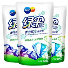 绿伞 去污超人玉兰幽香洗衣液补充装 500g*3 （单位：组）