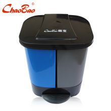 超宝 B-036 脚踏式分类垃圾桶 蓝灰（单位：个）