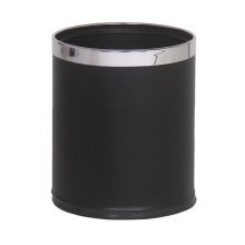 国产 QT-100 22.5*25cm 5~10L 烤漆酒店双层垃圾桶 黑色（单位：个）