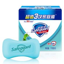 舒肤佳 薄荷冰怡舒爽型香皂超值3块家庭装 115g*3  单位：盒