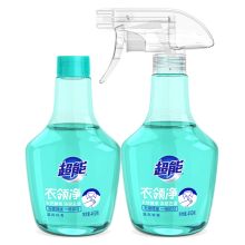 超能 衣领净 450g*2 组合装 助洗剂 喷雾头 不用搓 衣领 袖口专用 去油 去黄 瓦解顽固污渍