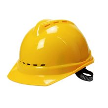 谋福 9520 加厚透气安全帽工程帽 防砸抗冲击建筑防砸安全帽 （V型加厚三面透气安全帽） 黄色（单位：个）