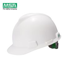 梅思安（MSA） 10146452 V-Gard 标准型安全帽 （白色 PE帽壳,一指键帽衬 PVC吸汗带 D型下颏带) (单位：顶)