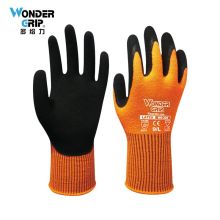 多给力(Wonder Grip) WG-320 12双 腈纶氨纶天然乳胶轻防寒冬手套季骑车户外滑雪水产防护手套 7/S 橙色(单位：袋)