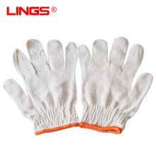 LINGS 劳保防护手套白线棉手套点珠棉纱防滑耐磨耐用点塑手套（单位：双）