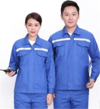 国产  S-XXXL  短袖防静电工作服套装电工劳保服工装 蓝色 （单位：套）