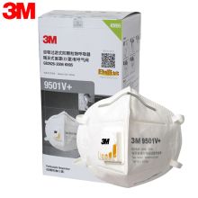3M 9501V+ ^ 防尘口罩 带呼吸阀防颗粒物雾KN95耳带式口罩 25只/袋