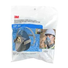 3M HF-51 防毒面具 3M 面具口罩面罩单罐硅胶防尘防毒面具 1只/袋