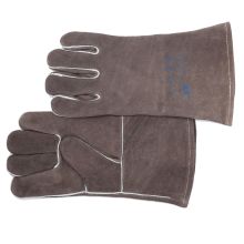 AP AP-0707 ^ 35cm 炭啡色牛二层皮电焊手套 M-XXL