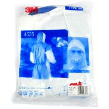 3M 4535 白色带帽连体防护服 白色 单位:件
