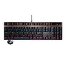雷柏 RAPOO V500PRO 机械键盘 金属混光版 104键混光 黑色 青轴