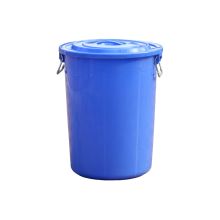 国产 420型 200L 62*62*68cm 带盖垃圾桶 蓝色（单位：个）