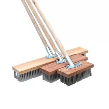 谐晟 50cm 带木柄长度1.2米 长把不锈钢刷 红色(单位:把)