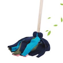 兰诗 DM-184 混色绒布圆头拖把 物业环卫大号木杆拖把（单位：个)