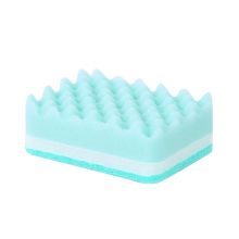 家杰 JJ-001厨房用去污易清洗 波浪海绵百洁 彩色抹布2片装 单位:包