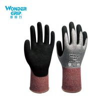 多给力(Wonder Grip) WG-777CF 1双 劳保手套6级防切割手套抗油耐磨丁腈橡胶手套机械操作汽车装配 9/L 灰白(单位：包)