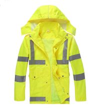 谋福 8010 雨衣套装 5XL190 荧光黄反光分体 单位：套