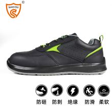 赛固 DS-20063-2-4 ^ 安全鞋35-46防砸、防刺穿、防静电、PU注塑 黑色/荧光绿